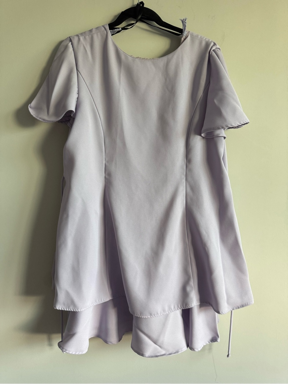 Vintage Randi May Collection Lavender Purple Tiered Flutter Sleeve A Line Dress - Picture 2 of 4